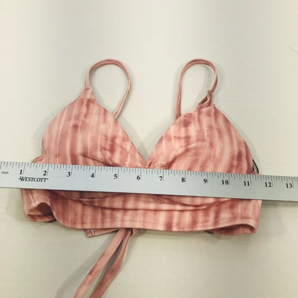 Shade And Shore Women's Size 32B Lightly Lined Longline Triangle Bikini Swim Top - Picture 8 of 11